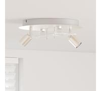 Vidaxl Projecteur De Plafond Avec 2 Têtes Réglables Nickel Mat Gu10