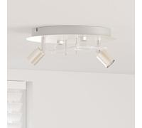 Vidaxl Projecteur De Plafond Avec 2 Têtes Réglables Nickel Mat Gu10
