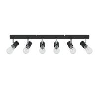 vidaXL Projecteur de plafond noir E27 ajustable 6 voies