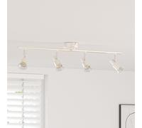 vidaXL Projecteur de plafond réglable à 4 voies en nickel brossé GU10