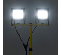 Vidaxl Projecteur ¿¿ Led Avec Tr¿¿Pied 2x50 W Blanc Froid Blanc