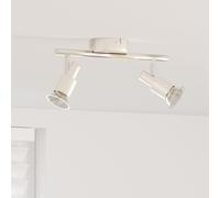 Vidaxl Projecteur Plafond 2 Voies Réglables Nickel Brossé Gu10