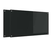 Vidaxl Protection De Cuisine 2 Pcs Noir 110 X 60 Cm Verre Trempé