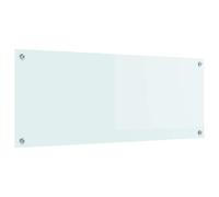 vidaXL Protection de Cuisine Blanc 100 x 40 cm Verre trempé, Design Moderne, Plan de Travail Durable : Dosseret en Verre résistant à la Chaleur, pour Une déco stylée