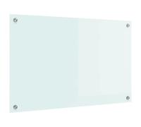 vidaXL Protection de Cuisine Blanc 80 x 50 x 0.8 cm Verre trempé, Dosseret de Cuisine Moderne, Verres rectangulaires, résistant à la Chaleur, protège Mur Bon Style