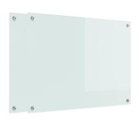 vidaXL Protection de Cuisine Blanc 80 x 60 x 0.8 cm Verre trempé, Créez Un Style Moderne, dosseret en Verre trempé, Garde-Splash rectangulaire, protège Mur pour Cuisiner