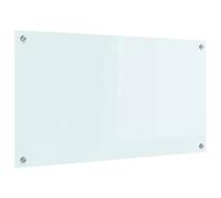 vidaXL Protection de Cuisine Blanc 90 x 50 x 0.8 cm Verre trempé, Dosseret de Cuisine Moderne, Verres rectangulaires, résistant à la Chaleur, protège Mur Bon Style