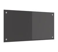 Crédence de cuisine - Verre trempé - Gris foncé - 80 x 40 cm - Finition brillante