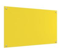 vidaXL Protection de Cuisine Jaune 100 x 60 x 0.6 cm Verre trempé, Créez Un Style Moderne, dosseret en Verre trempé, Garde-Splash rectangulaire, protège Mur pour Cuisiner