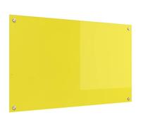 vidaXL Protection de Cuisine Jaune 100 x 60 x 0,6 cm Verre trempé, Écran Arrière de Cuisine Moderne, Verre Résistant à Chaleur, Amélioration Élégante, Panneau Protecteur Minimaliste