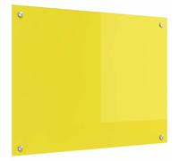 vidaXL Protection de Cuisine Jaune 80 x 60 x 0.6 cm Verre trempé, Créez Un Style Moderne, dosseret en Verre trempé, Garde-Splash rectangulaire, protège Mur pour Cuisiner