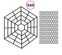 Vidaxl Protection D'étang 40 Pcs Noir Polypropylène