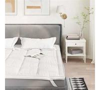 vidaXL Protège-matelas blanc 100x220 cm,drap de lit,literie,housse de drap-housse,drap-housse,housse de protection pour G
