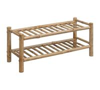 vidaXL Rack à Chaussures avec étagère Naturel 68 x 28 x 30 cm Bambou, Rangement à Chaussures en Bambou, Durable, léger, Facile à Nettoyer, Organisateur d'entrée, Gain de Place