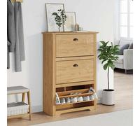 vidaXL Rack à chaussures avec tiroir BODO Marron miel 80 x 35 x 118 cm