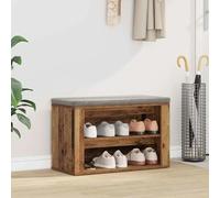 Vidaxl Rack À Chaussures Bois Ancien 75 X 35 X 45 Cm Bois D'ingénierie