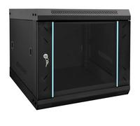 vidaXL Rack réseau industriel avec portes verrouillables. Espace de rangement sécurisé pour votre bureau. Fabriqué en acier avec verre trempé et finition mate. Poignée de verrouillage pratique.