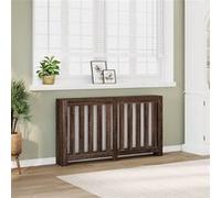 vidaXL Cache-radiateur chêne marron 149x20x82 cm bois d'ingénierie, bouchon de radiateur, cache-radiateur haut, radiateur à profil réduit