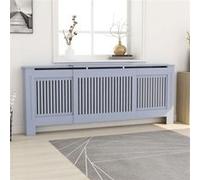 vidaXL Cache-radiateur MDF Gris 205 cm 325549