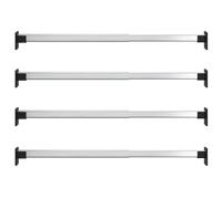 vidaXL Rails de garde-robe télescopiques 4 pcs Argenté 58-100 cm
