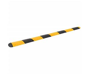 vidaXL Ralentisseur Jaune et Noir 420x32,5x4 cm Caoutchouc