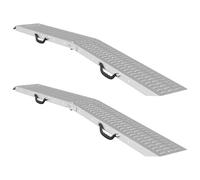 vidaXL Ramp de Chargement 2 pcs Argent 185 x 22,5 x 4,5 cm