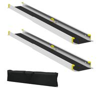 vidaXL Rampe de fauteuil roulant 2 pcs Noir 152 x 19 x 5,5 cm