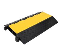 vidaXL Rampe de Protection de Câble avec 2 Canaux Protecteur de Fils Tuyaux Tubes Couvre-câble de Sol Cache-câble de Plancher 90 cm Caoutchouc