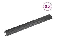 Rampes de protection de câble 2 pcs 98,5 cm Noir, protection de câble, protection de cordon,, rampe de câble, rampe de couverture de câble