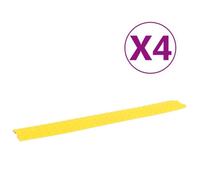 vidaXL Rampes de protection de câble 4 pcs 98,5 cm Jaune 150969