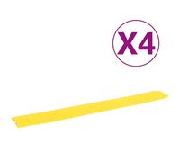 Vidaxl Rampes De Protection De Câble 4 Pcs 98,5 Cm Jaune Jaune