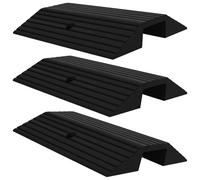 vidaXL Rampes de seuil de pont 3 pcs 49x39x7,5 cm Caoutchouc