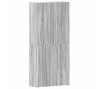 vidaXL Range-Chaussures et Organisateur Gris Sonoma 80X35.5X180Cm Bois d'ingénierie Cabinet de Rangement Moderne Solutions pour l'intérieur Organisateur de Couloir Chambre