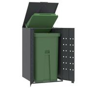 vidaXL Rangement à roulettes pour poubelles pour bac unique anthracite, rangement de poubelles, rangement de poubelles de 4008426