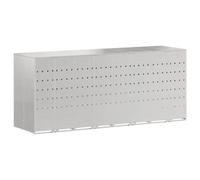 vidaXL Rangement de poubelle à roulettes pour 3 poubelles Argent