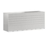 vidaXL Rangement de poubelle à roulettes pour 3 poubelles Argent