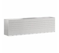 vidaXL Rangement de poubelle à roulettes pour 3 poubelles Argent