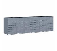 vidaXL Rangement de poubelle à roulettes pour 6 poubelles Gris clair
