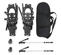 Vidaxl Raquettes À Neige 3 En 1 Avec Bâtons De Randonnée Argent