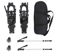 Vidaxl Raquettes À Neige 3 En 1 Avec Bâtons De Randonnée Argent