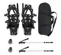 Vidaxl Raquettes À Neige 3 En 1 Avec Bâtons De Randonnée Argent