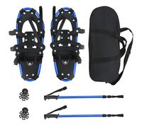 Vidaxl Raquettes À Neige 3 En 1 Avec Bâtons De Randonnée Bleu