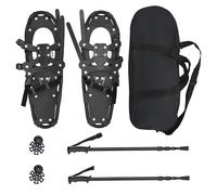 Vidaxl Raquettes À Neige 3 En 1 Avec Bâtons De Randonnée Noir