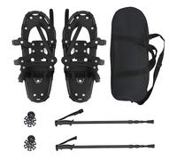 Vidaxl Raquettes À Neige 3 En 1 Avec Bâtons De Randonnée Noir