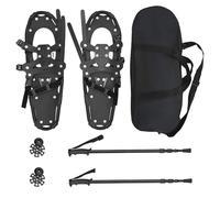 Vidaxl Raquettes À Neige 3 En 1 Avec Bâtons De Randonnée Noir