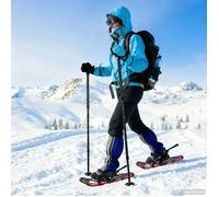 vidaXL Raquettes à Neige 3 en 1 - Rouge et Noir 25 Pouces - Design Élégant - Adaptées aux Conditions Hivernales Variables