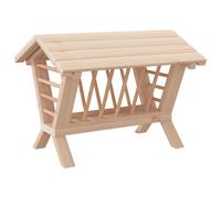 vidaXL Râtelier à foin pour lapins 44x33x33 cm bois massif sapin