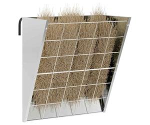 vidaXL Râtelier à Foin Suspendu Argent 61 x 33 x 66 cm Acier galvanisé, Jardin et Terrasse, Solution Moderne d'alimentation pour Animaux, Suspendue Durable, Soins en Plein Air