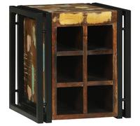 Vidaxl Râtelier À Vin 34,5x35x39 Cm En Bois Massif De Récup
