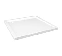 vidaXL Receveur de Douche Base de Douche Bac de Douche Salle de Bain Toilette Salle d’Eau Cabine de Douche Maison Intérieur Carré ABS Blanc 80x80 cm